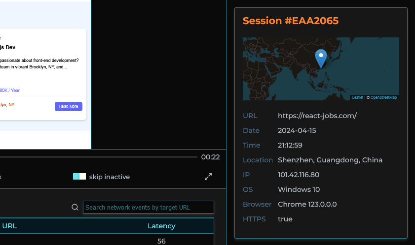 MIMIC architecture: Presentation stage, session metadata